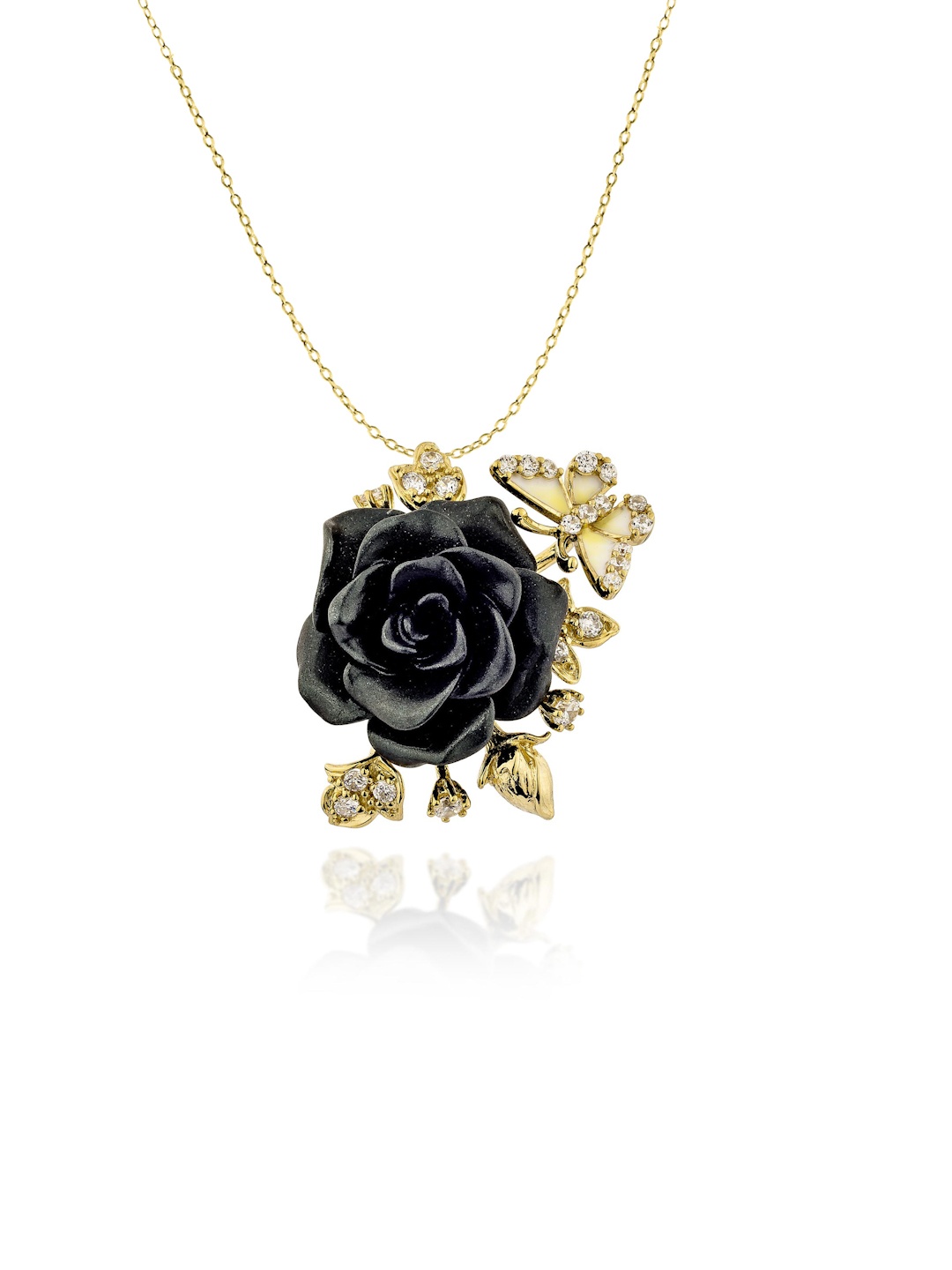 

MISS JO 925 Sterling Silver Gold-Plated Floral Pendants