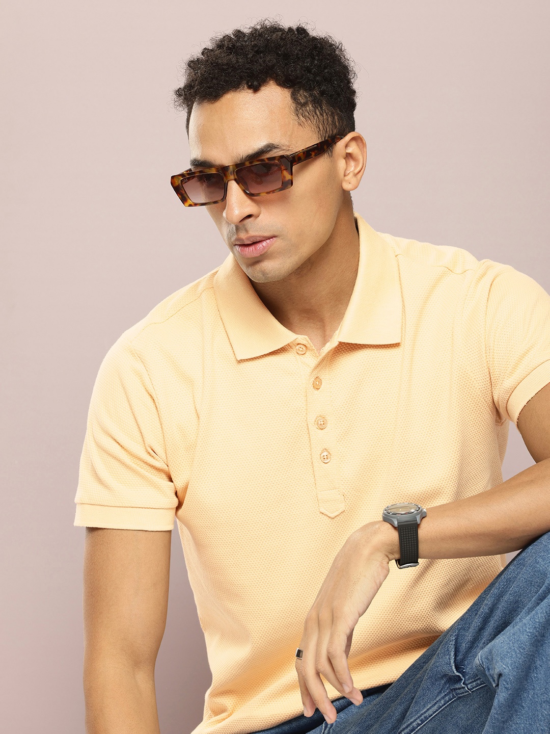 

DILLINGER Men Polo Collar T-shirt, Beige