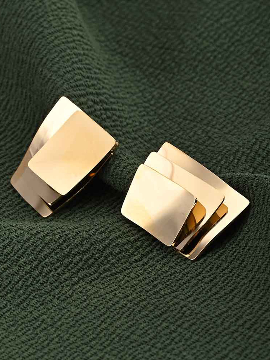 

PALMONAS Gold-Plated Square Studs