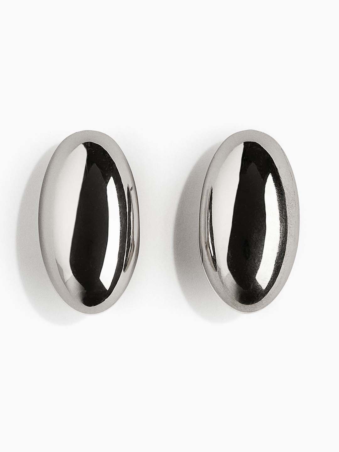 

H&M Oval Earrings, Silver