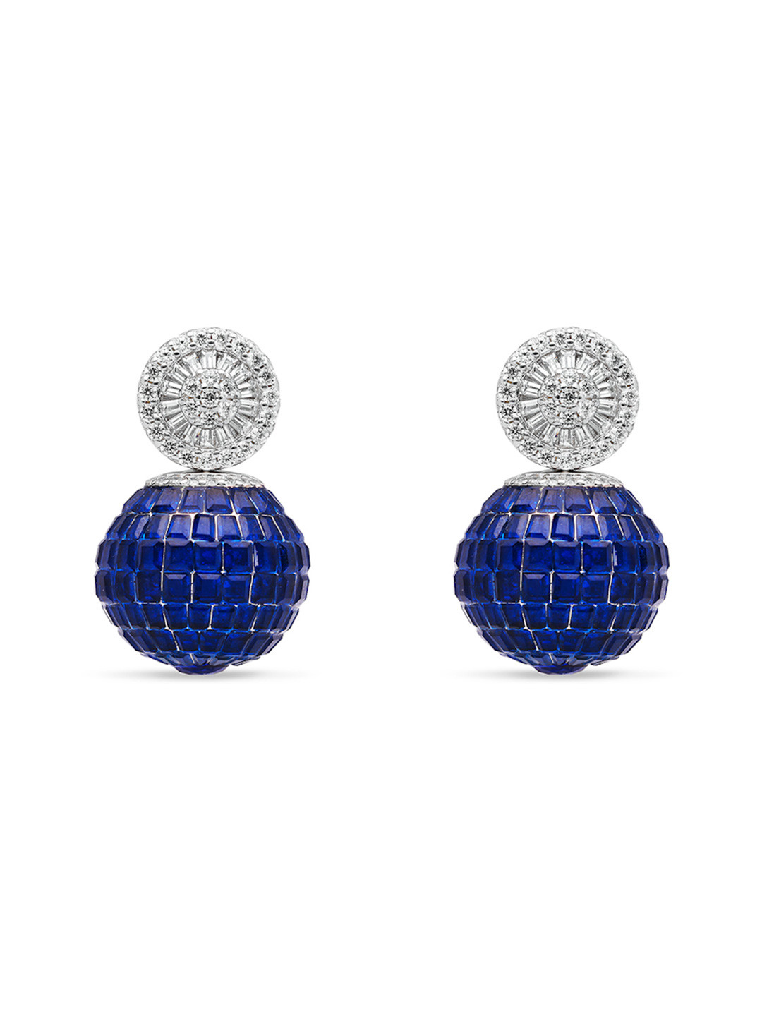 

MISS JO 925 Sterling Silver Rhodium Plated Stone Studded Whimsy of the Bee Drop Earrings