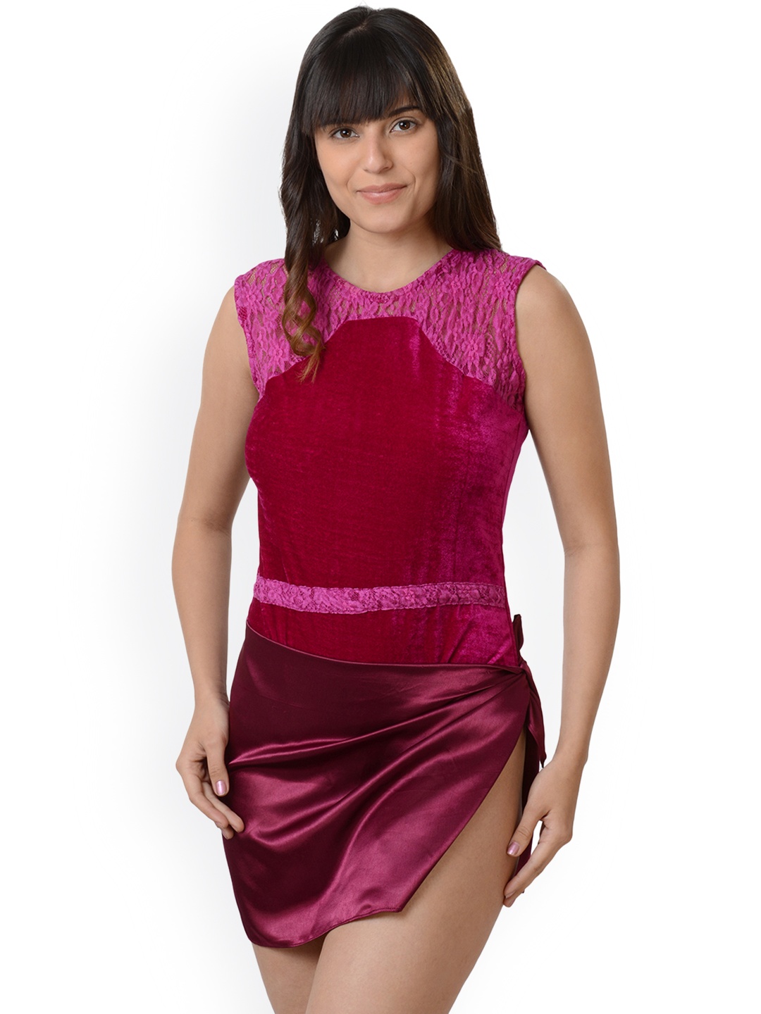 

Da Intimo Magenta Solid Baby Doll DIB205