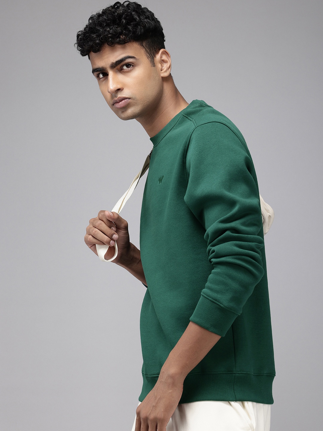 

Wildcraft Solid Round-Neck Pullover Sweatshirt, Green