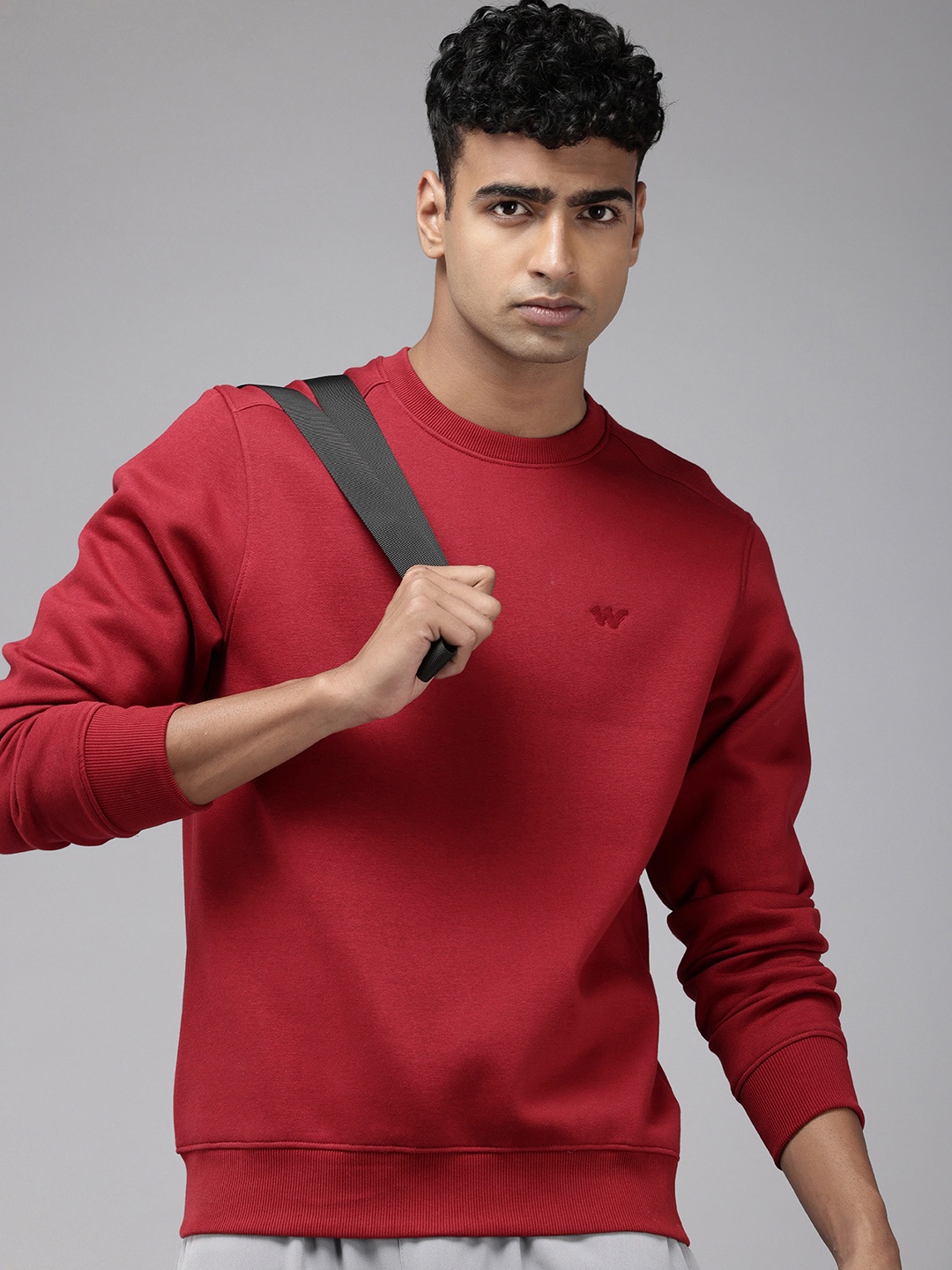 

Wildcraft Solid Round-Neck Pullover Sweatshirt, Maroon
