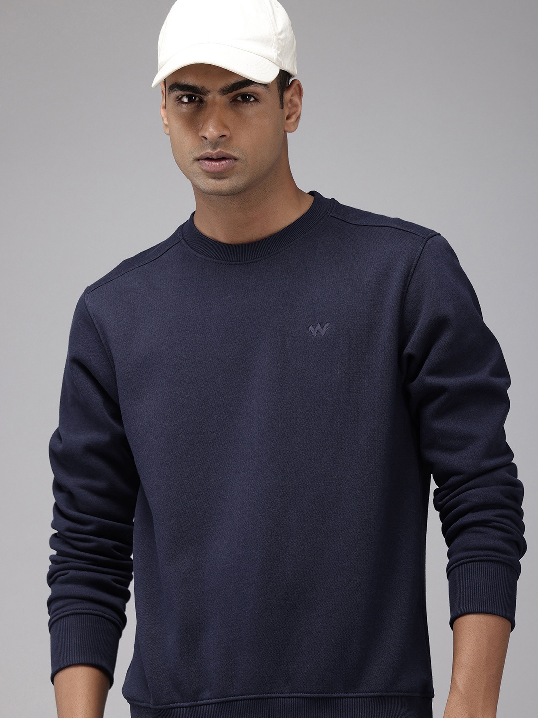 

Wildcraft Long Sleeves Round Neck Sweatshirt, Navy blue