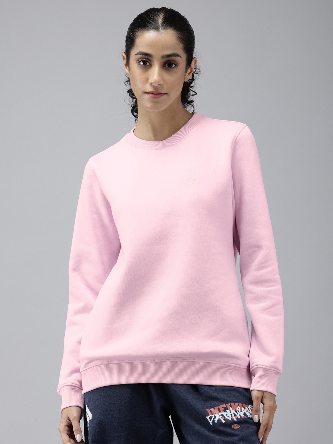

Wildcraft Solid Long Sleeves Sweatshirt, Pink