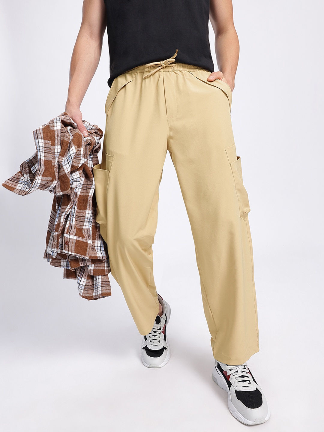 

Kook N Keech Urban Core Cargo Style Trousers, Beige