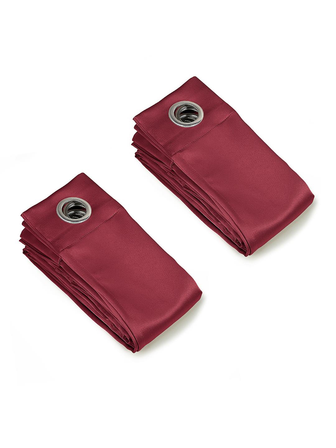 

Saral Home Maroon 2 Pieces Black Out Window Curtain