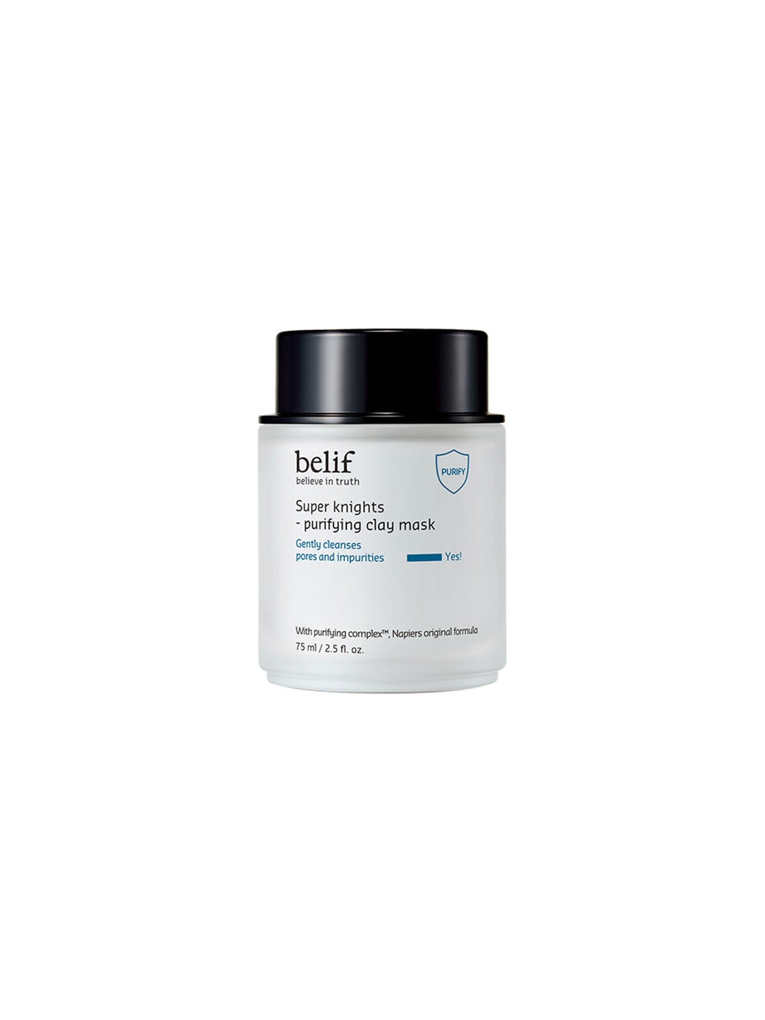 

belif Super Knights Purifying Clay Mask With Hyaluronic Acid-75 ml, Blue