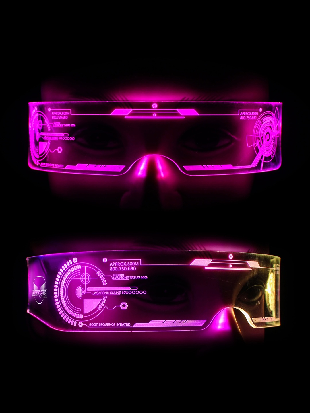 

Hookaba Trance Shade Unisex LED Party Halloween Live Concert Glasses, Transparent