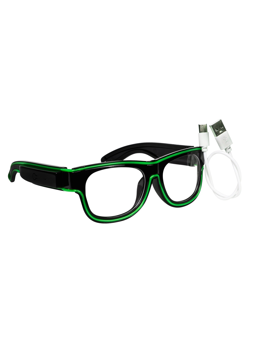 

Hookaba Green Jam Shade Unisex LED Party Halloween Live Concert Glasses, Transparent