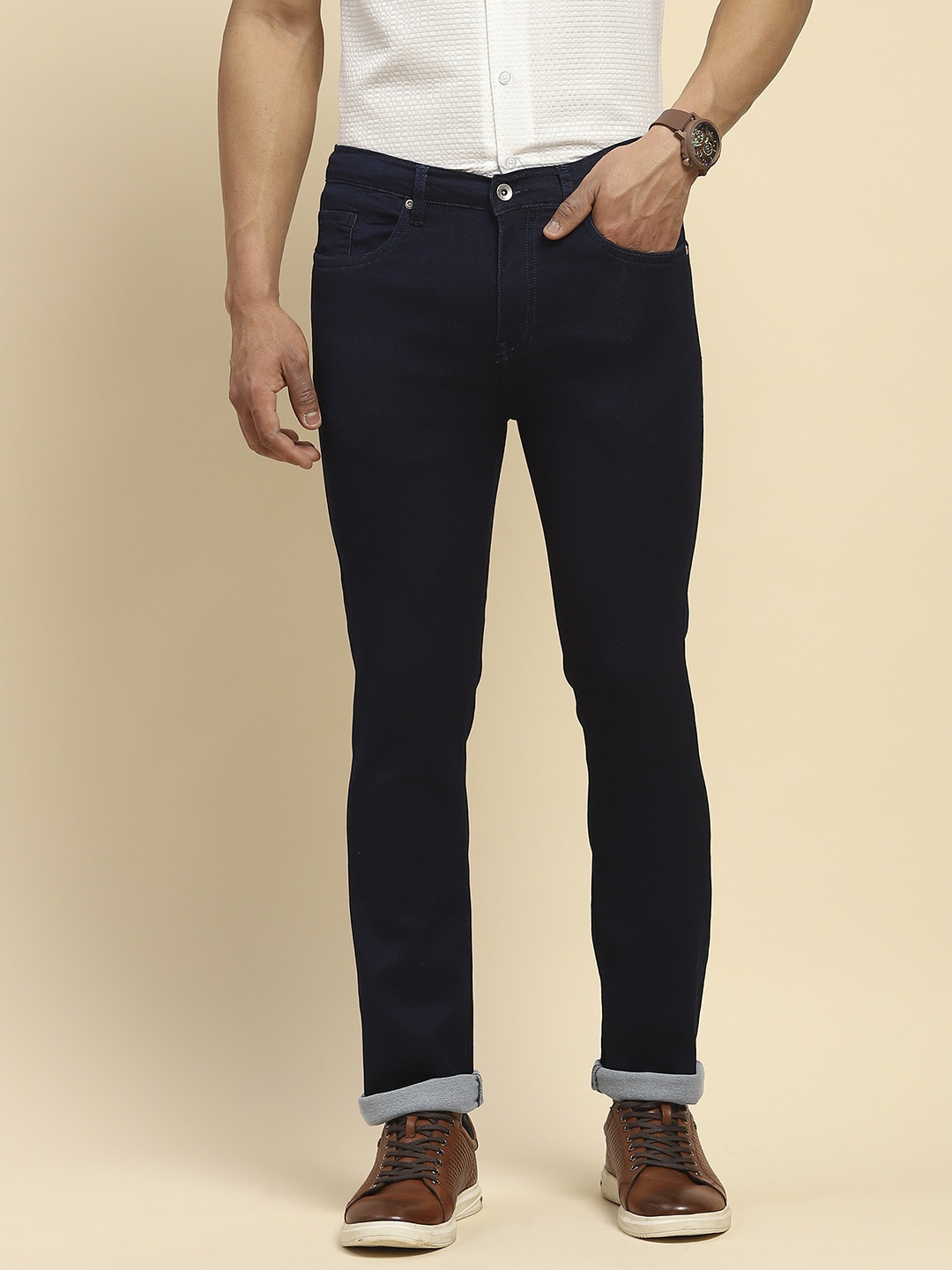 

Global Republic Men Classic Slim Fit Stretchable Jeans, Blue