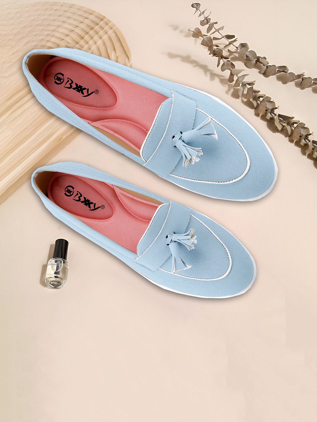 

Bxxy Women PU Loafers, Blue