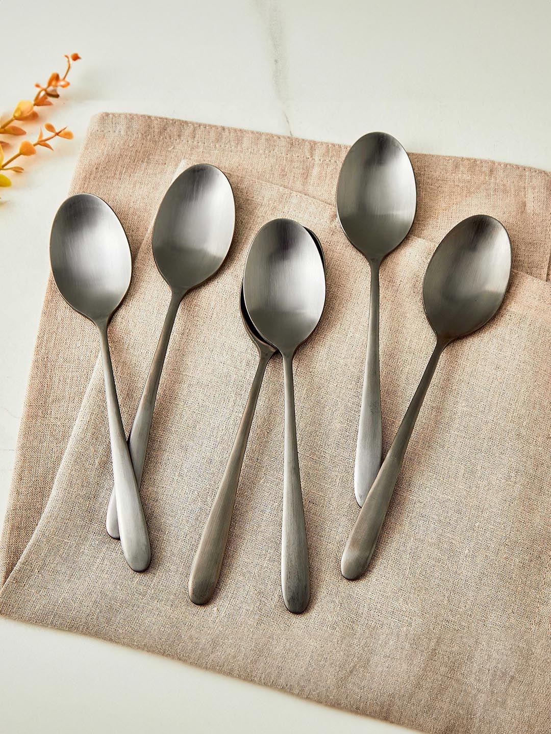 

Home Centre Glister 6 Pieces Silver-Toned Stainless Steel Dinner Spoons
