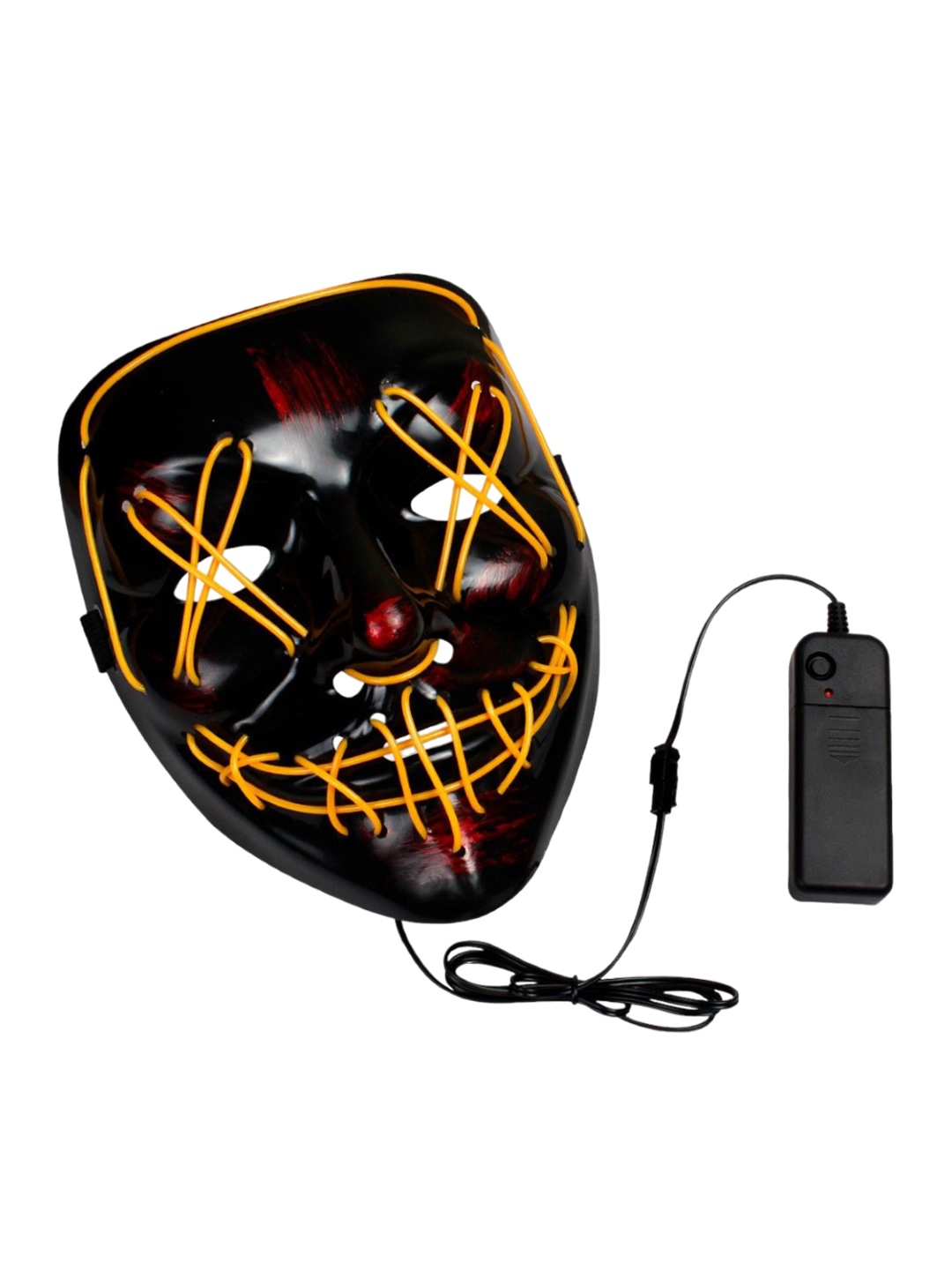 

Hookaba Yellow Dark Dazzle Unisex LED Party Halloween Live Concert Mask, Black