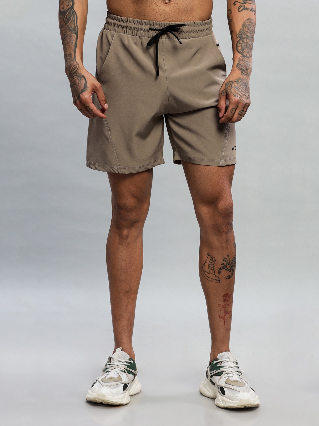 

WOLFIT ATHLEISURE Men Training or Gym Sports Shorts, Beige