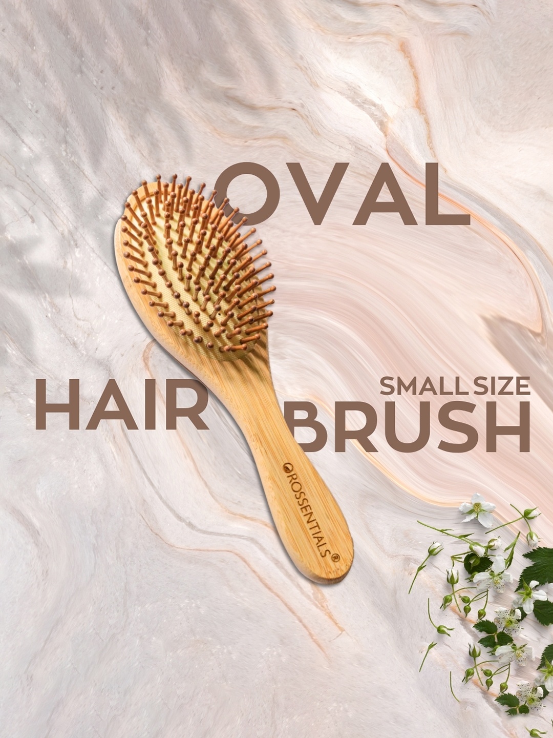 

OROSSENTIALS Natural Wooden Hair Brush - Brown