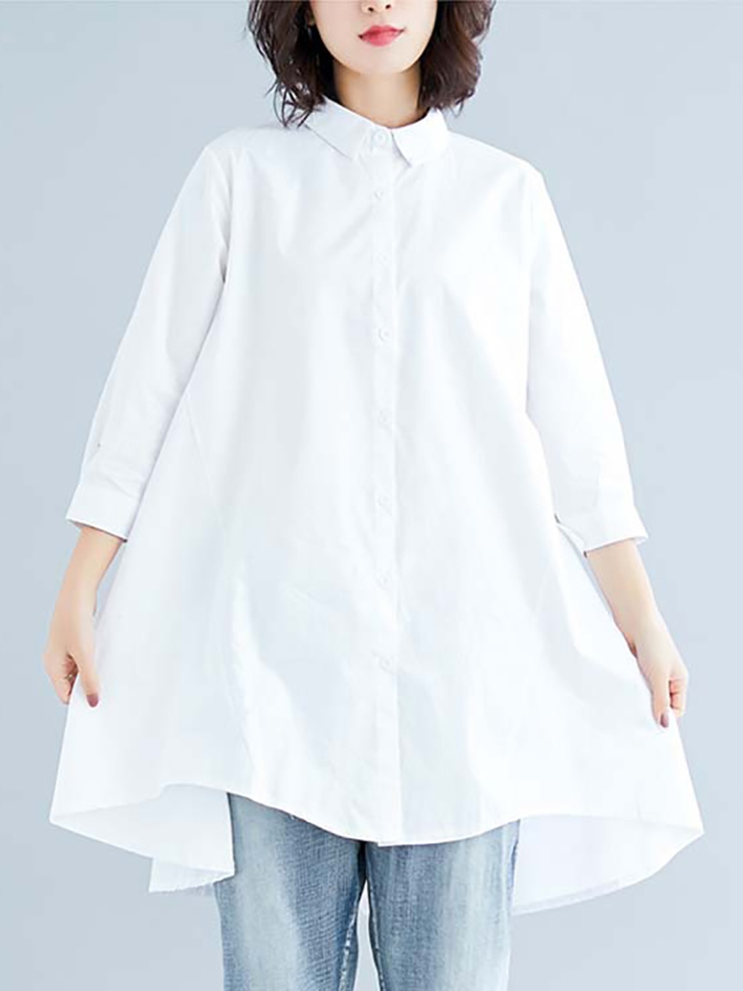

StyleCast x Revolte Women Solid Cutaway Collar Casual Shirt, White