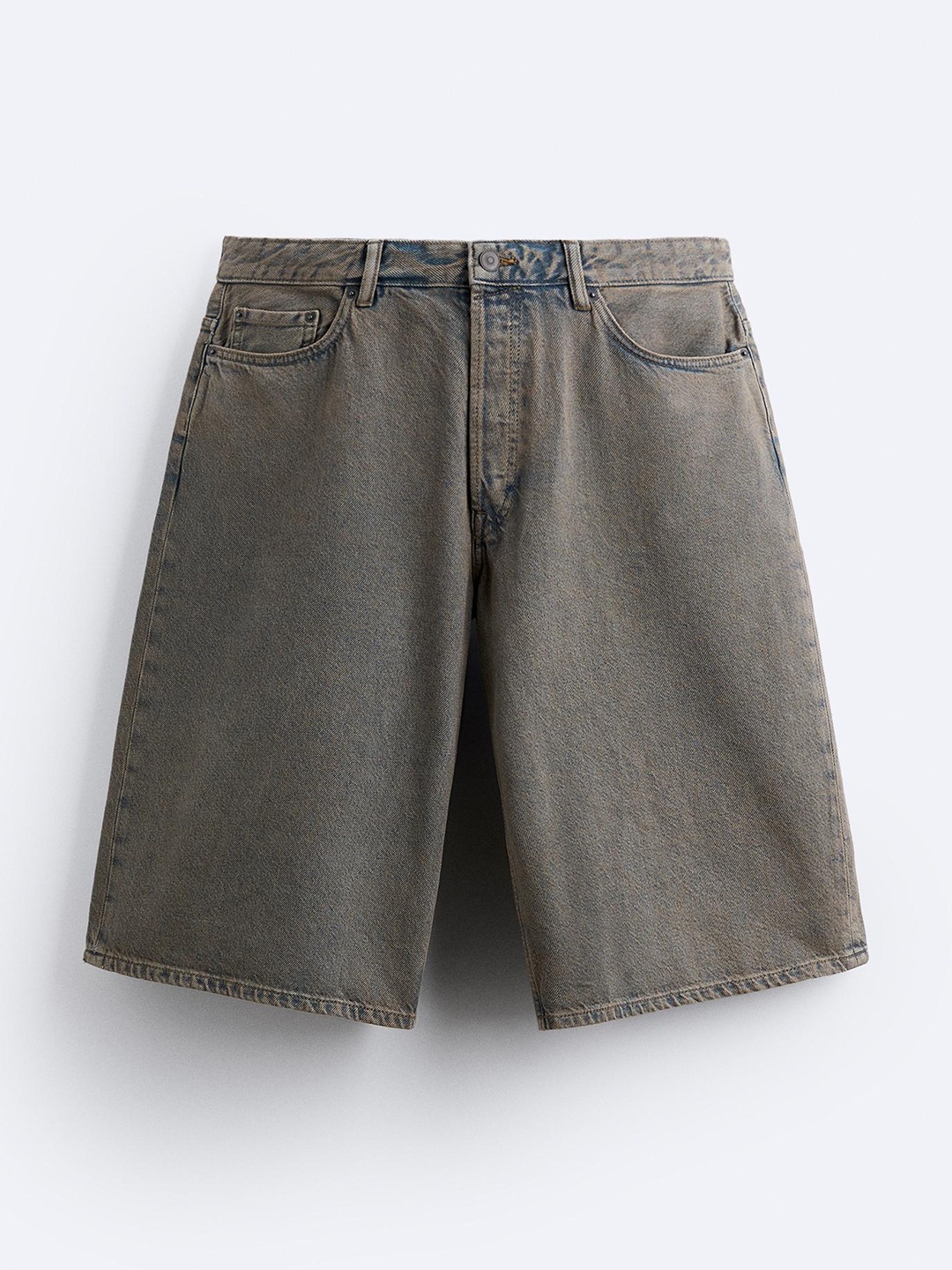 

ZARA Men Denim Shorts, Grey