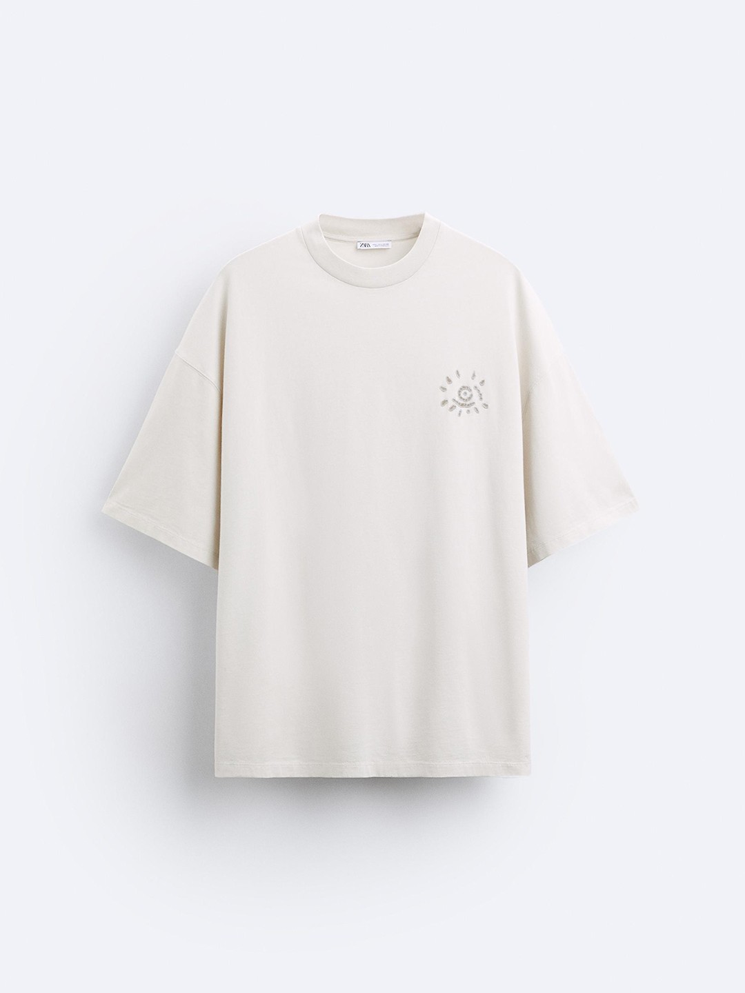 

ZARA Men Cotton T-shirt, Off white