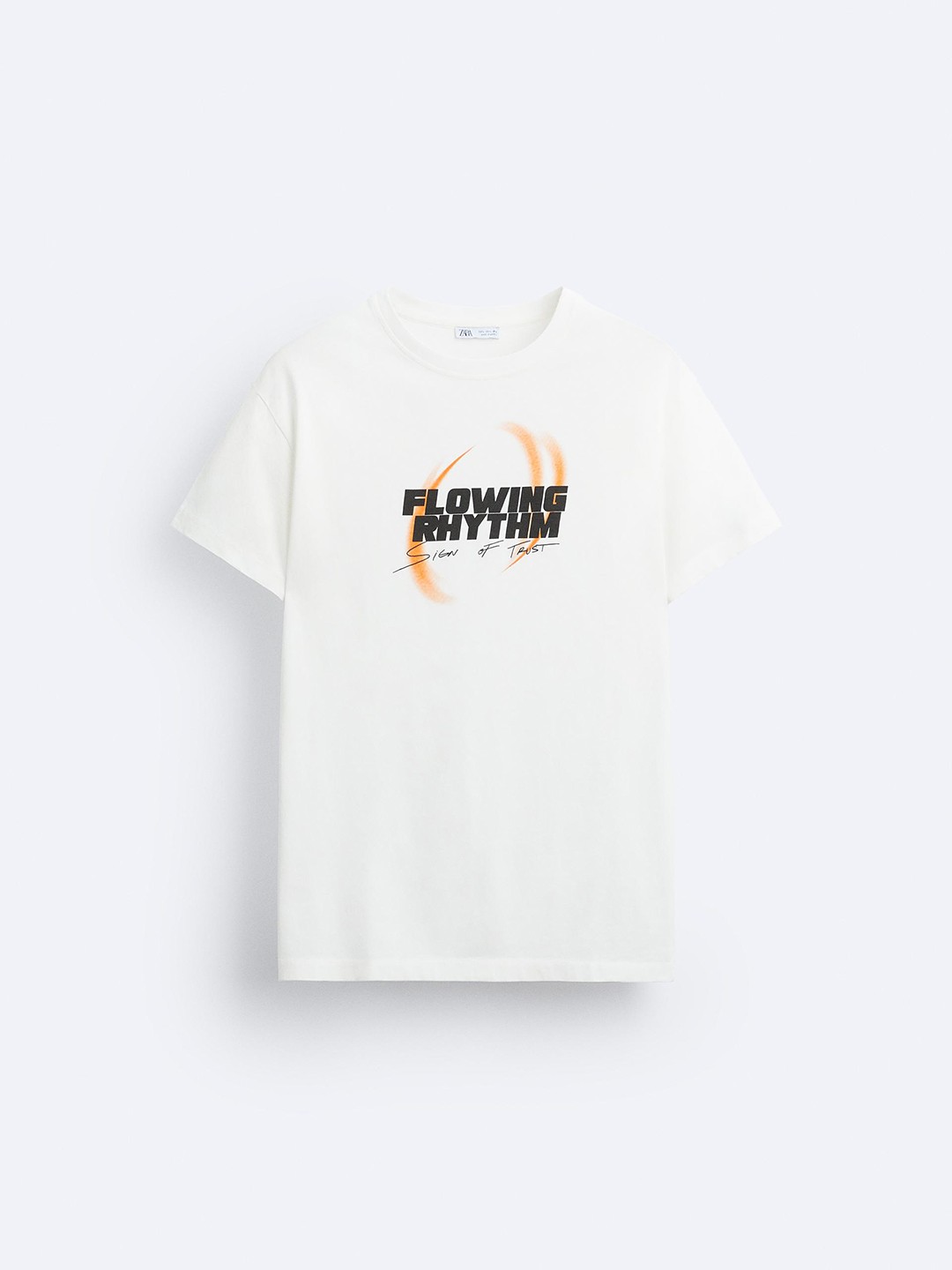 

ZARA Men Typography Printed Cotton T-shirt, White