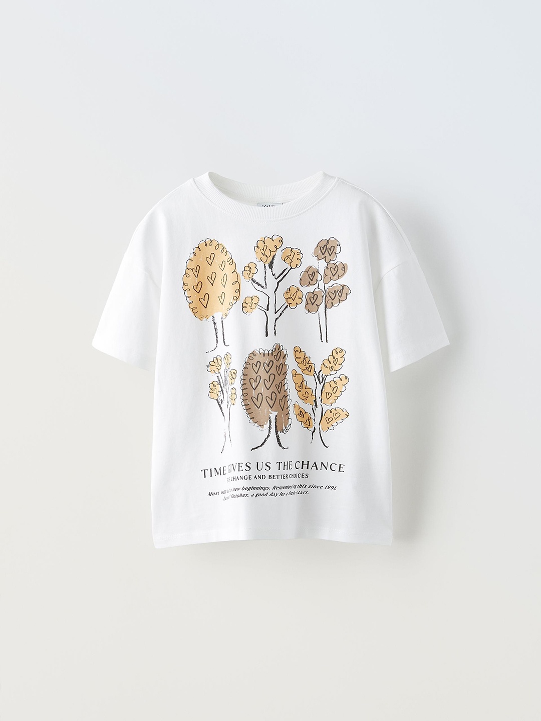 

ZARA Girls Printed T-shirt, White