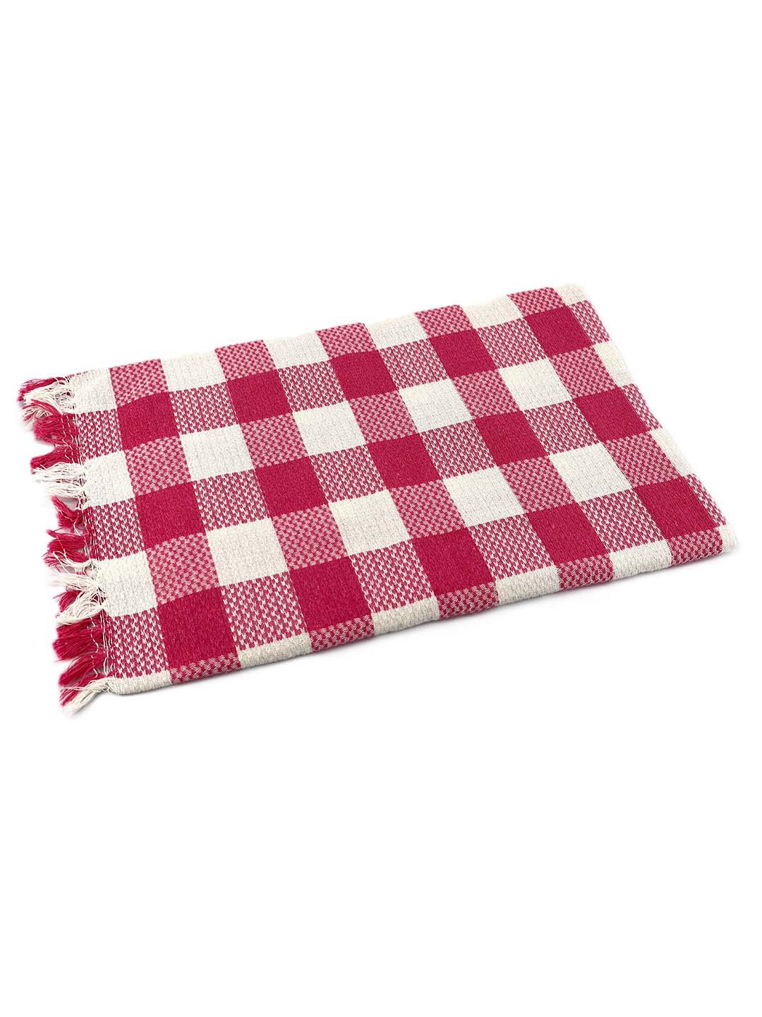 

BOMBAY DYEING White & Pink Striped Pure Cotton 200 GSM Bath Towel