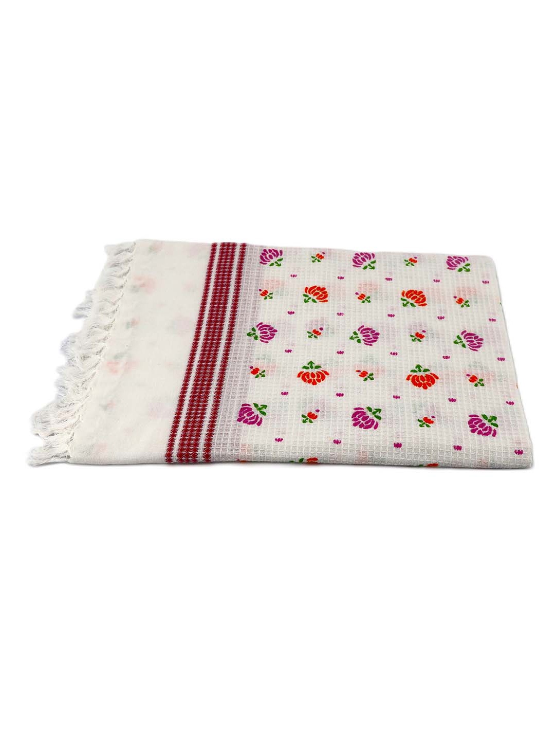 

BOMBAY DYEING Orange & White Printed Pure Cotton 200 GSM Bath Towel