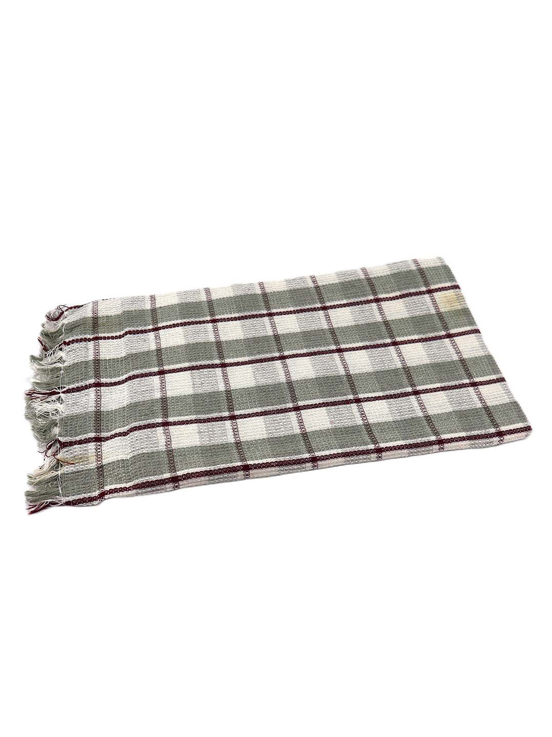

BOMBAY DYEING Grey & White Striped Pure Cotton 200 GSM Bath Towel
