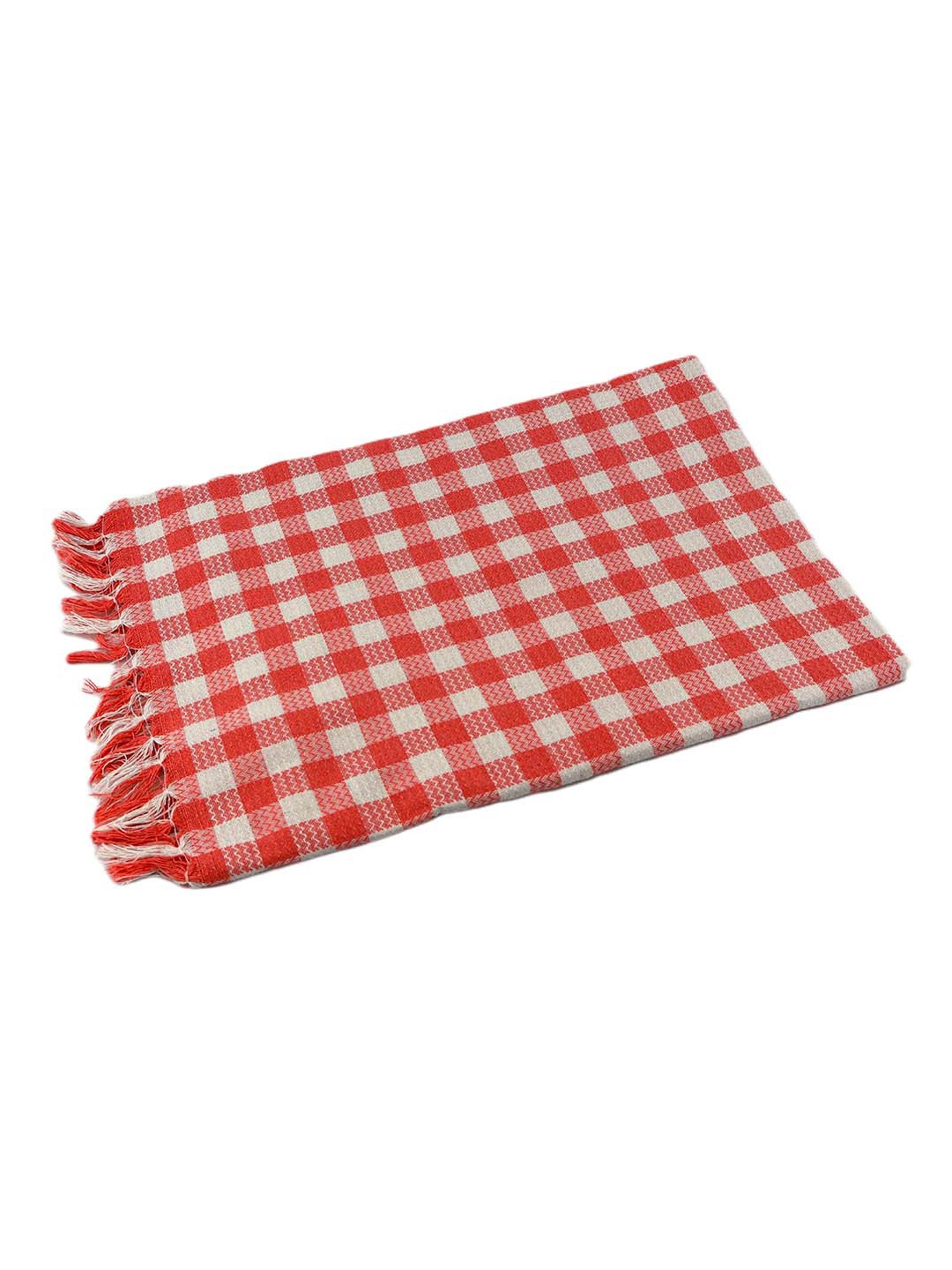 

BOMBAY DYEING Orange & White Striped Pure Cotton 200 GSM Bath Towel