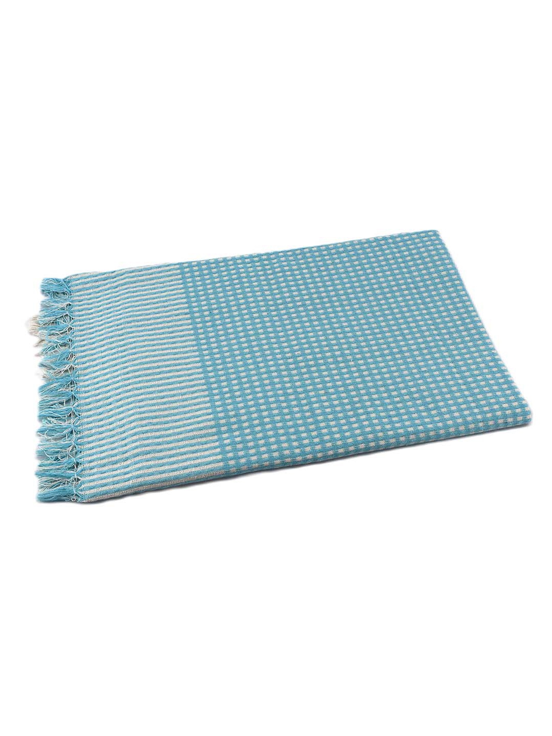 

BOMBAY DYEING Sea Green & White Striped Pure Cotton 200 GSM Bath Towel