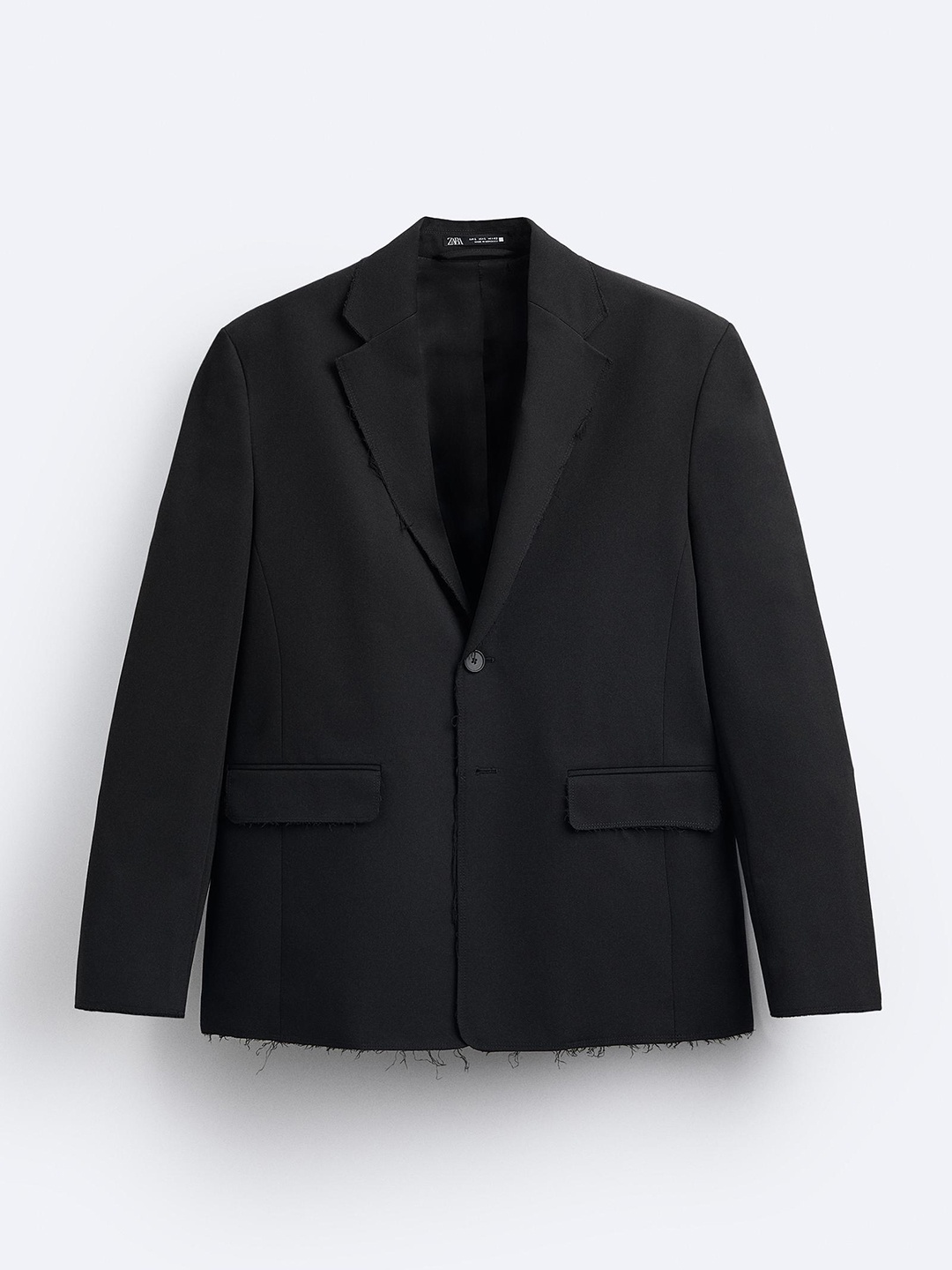 

ZARA Women Black Solid Single-Breasted Blazer