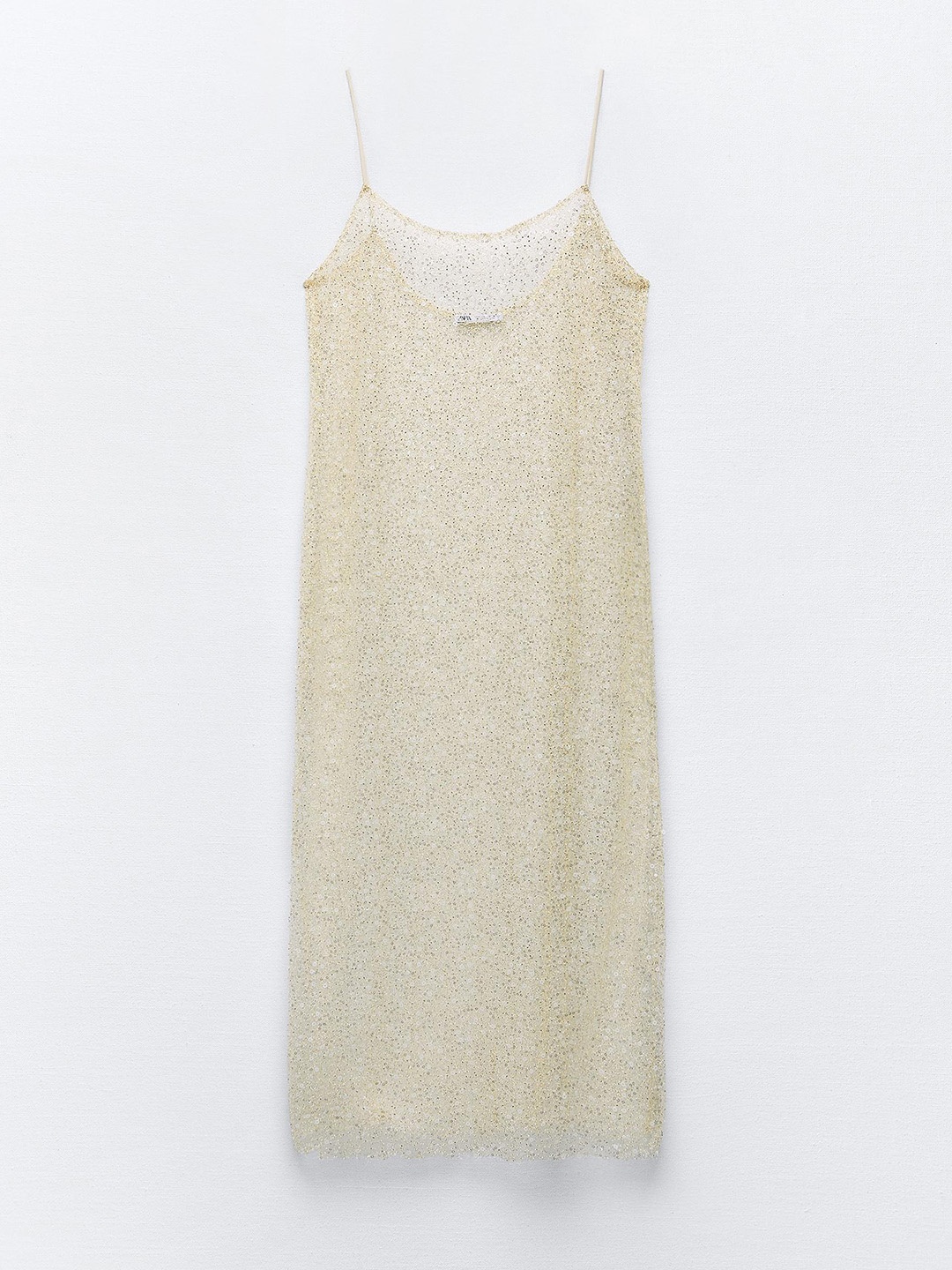 

ZARA Embellished Bodycon Dress, Cream