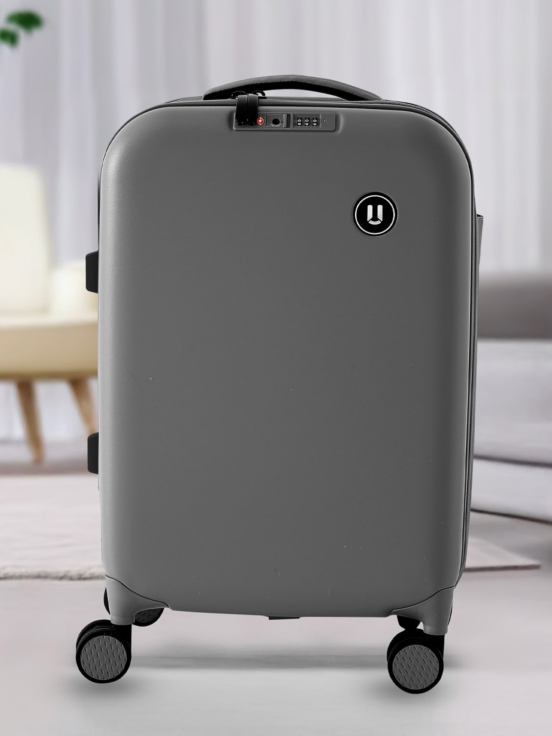 

THE CLOWNFISH Valencia Hard-Sided Cabin Trolley Bag, Grey