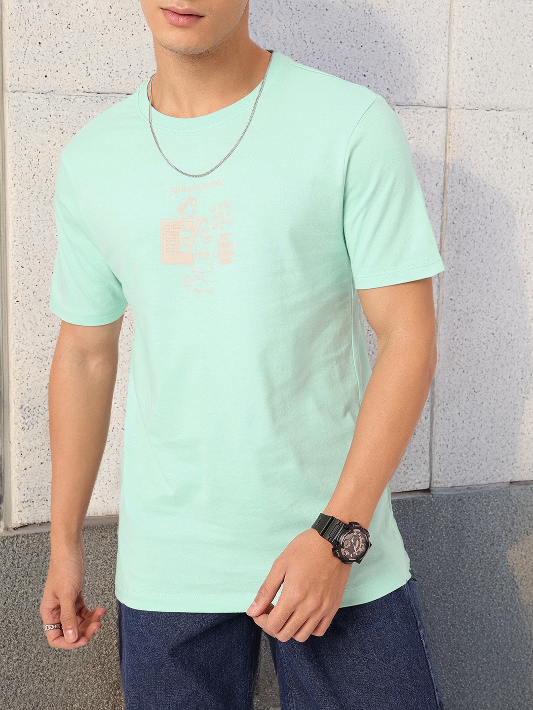 

Kook N Keech Street Cool Graphic Printed Casual T-shirt, Green