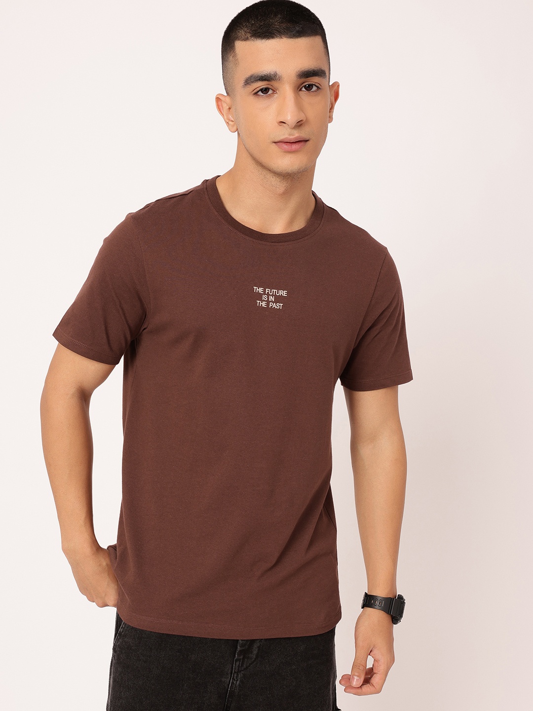 

Kook N Keech Urban Dark Printed Casual T-shirt, Brown