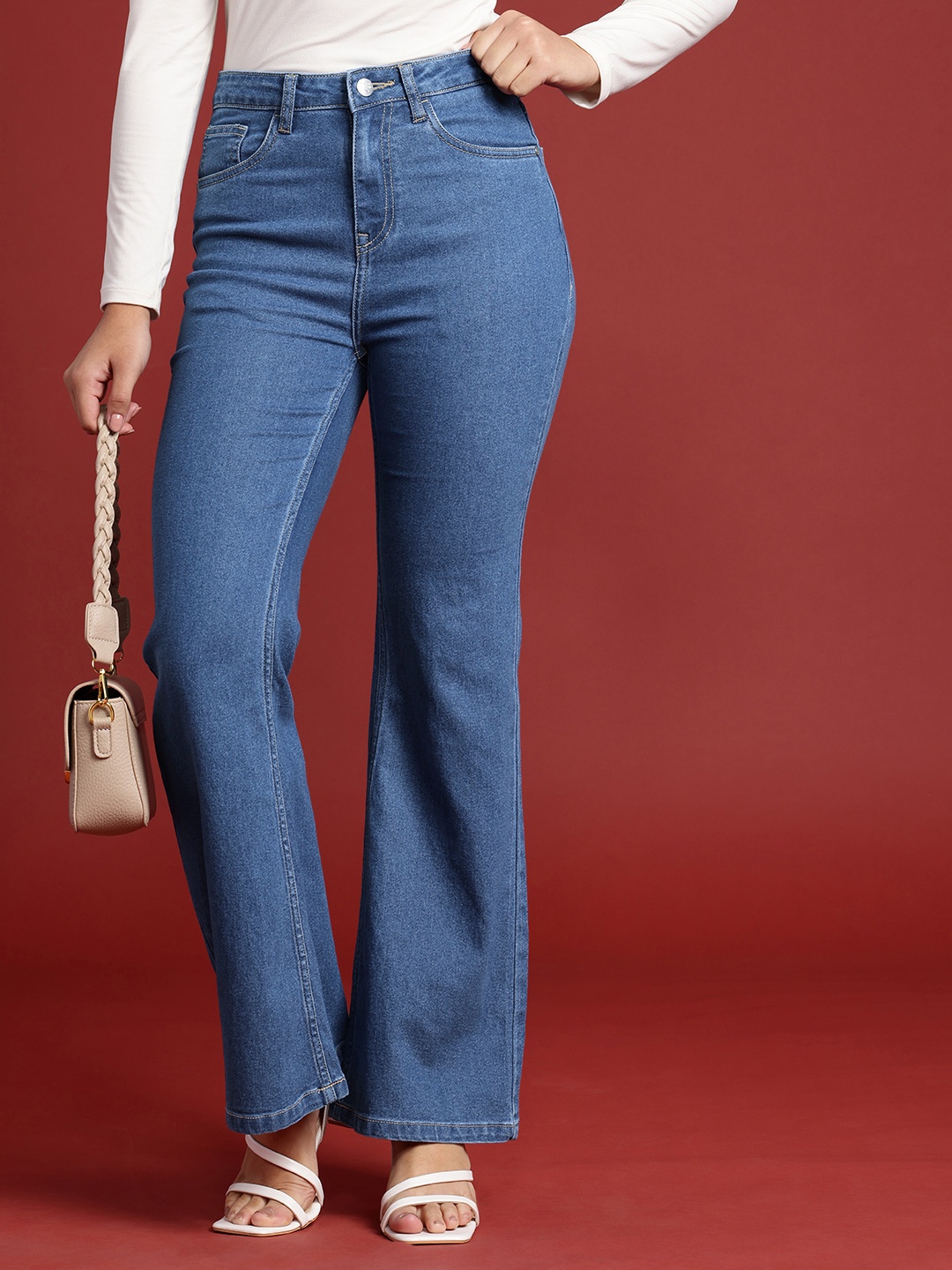

all about you Women Bootcut High-Rise Stretchable Jeans, Blue