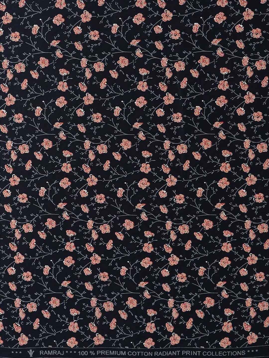 

Ramraj Men Printed Cotton Shirt Clothing Fabric, Navy blue
