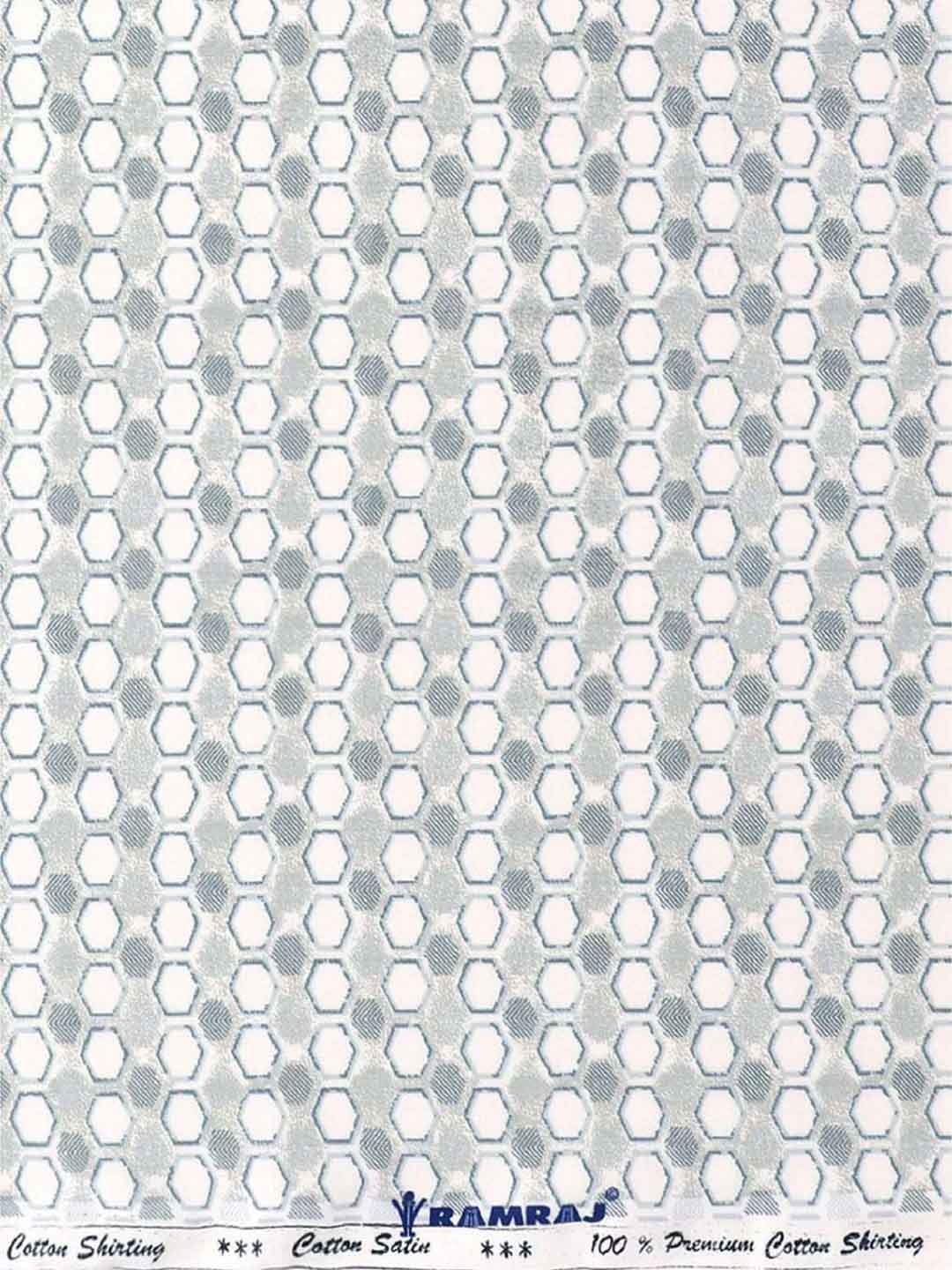 

Ramraj Men Printed Cotton Shirt Clothing Fabric, White