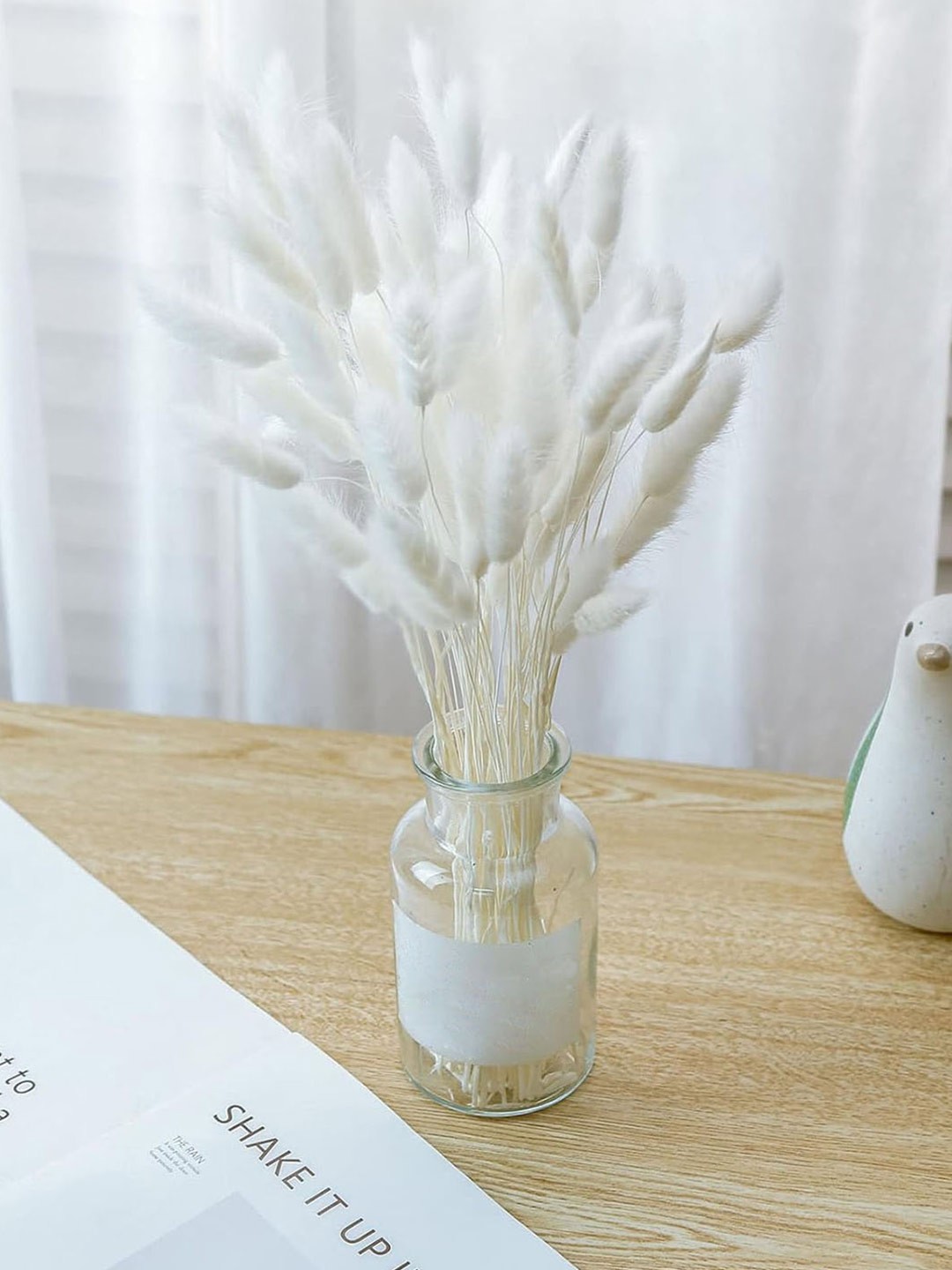 

TIED RIBBONS White 50 Pcs Pampas White Bunny Tails Dried Stem