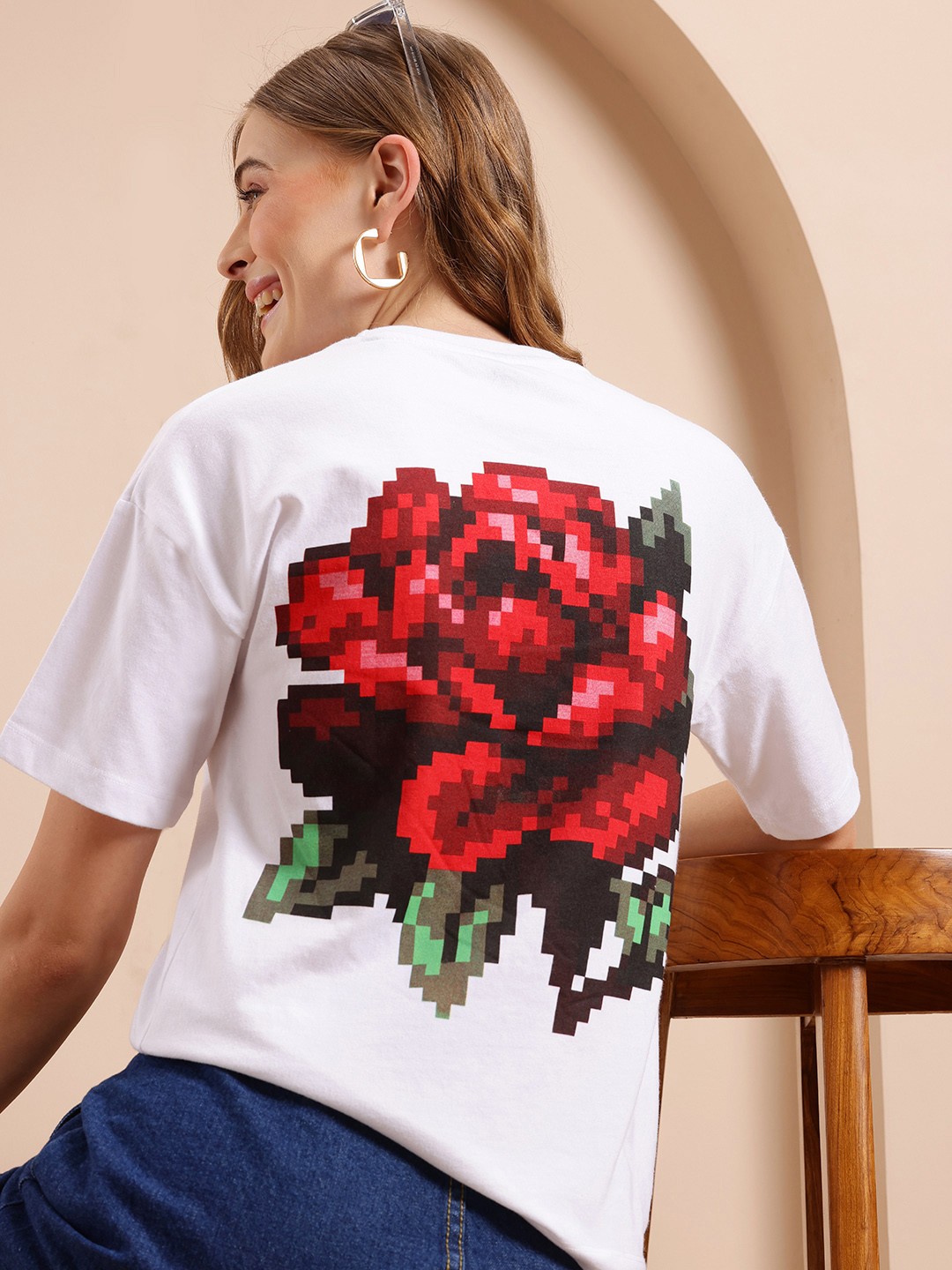

Mast & Harbour Valentine Collection Printed Relaxed T-shirt, White
