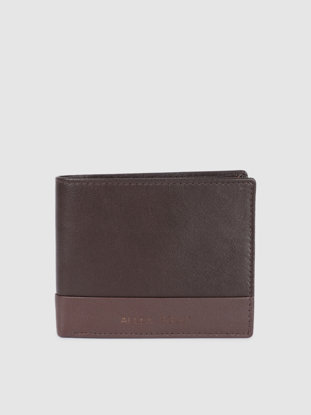 

Allen Solly Men Leather Two Fold Wallet, Brown