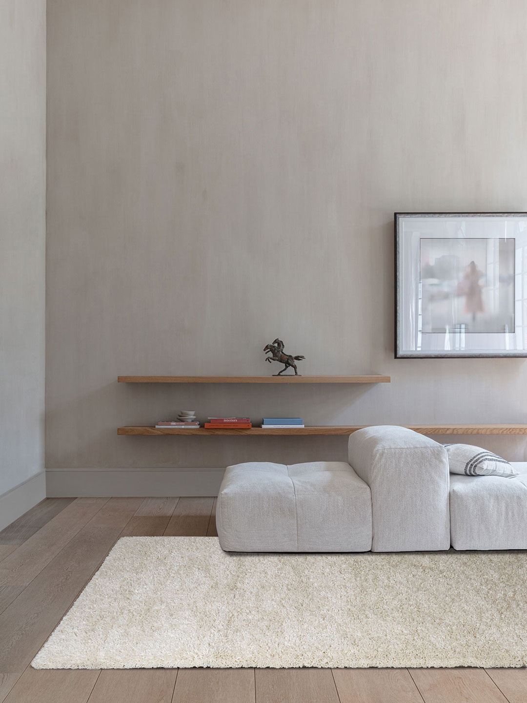 

DDecor White Rectangle Anti-Skid Carpet