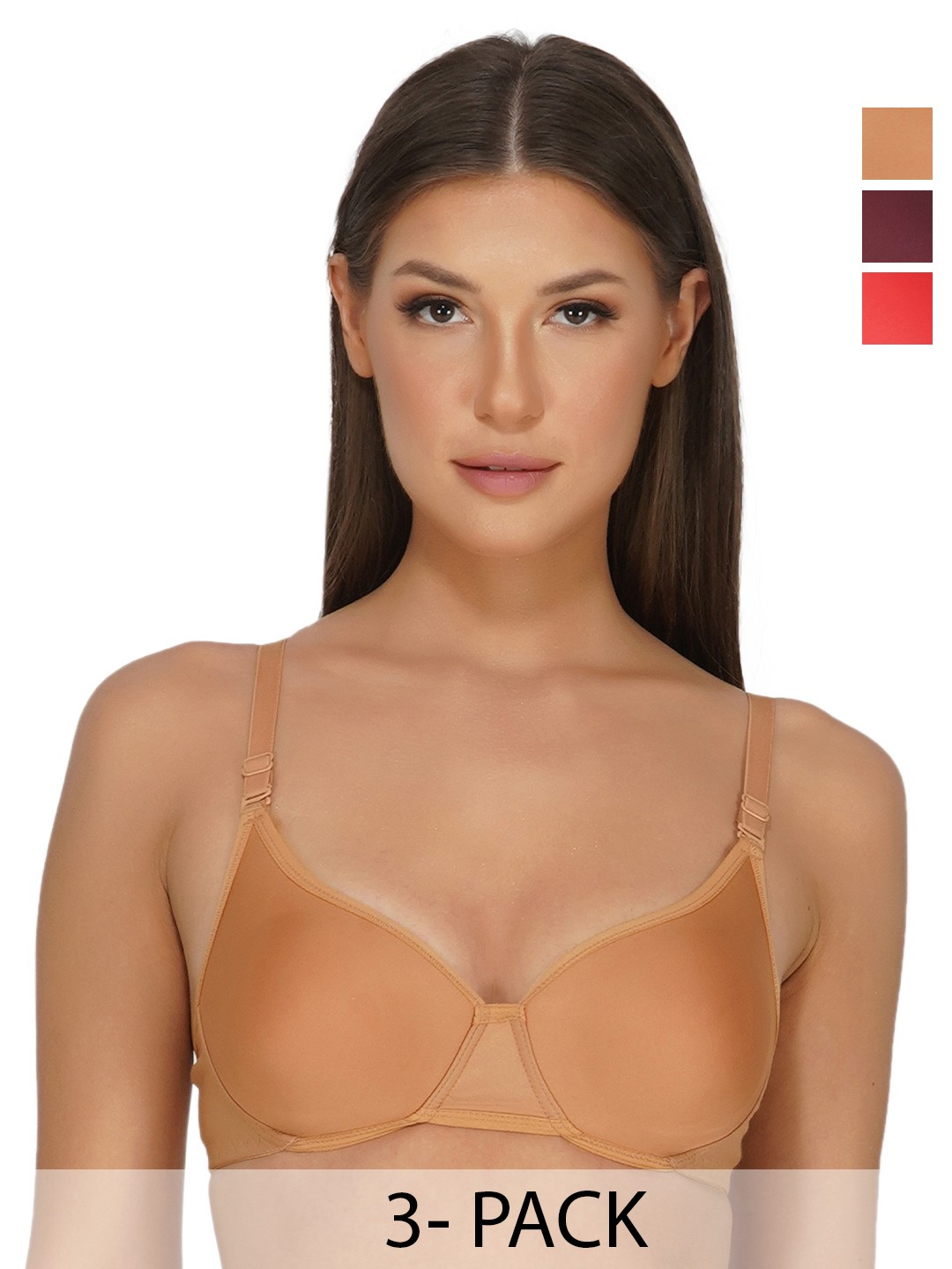 

INGRID Women Durable & Long Lasting Cotton Everyday Underwired Padded Bra, Nude