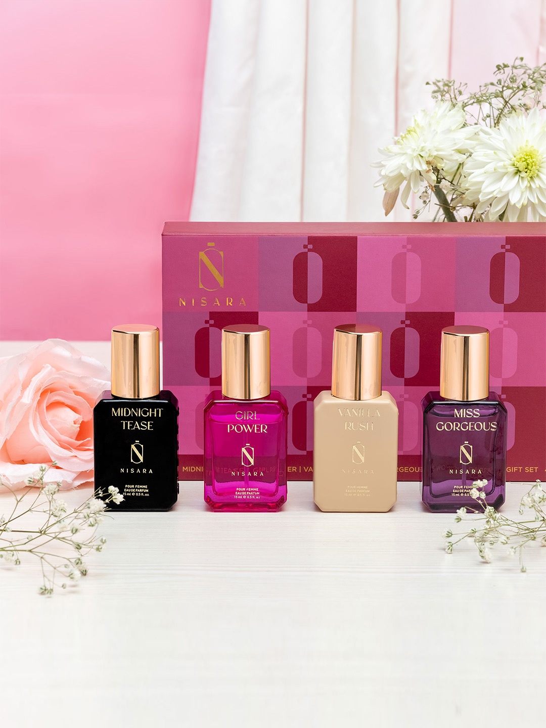 

NISARA Women Gift Set of 4 Eau De Parfum - 15 ml each, Na