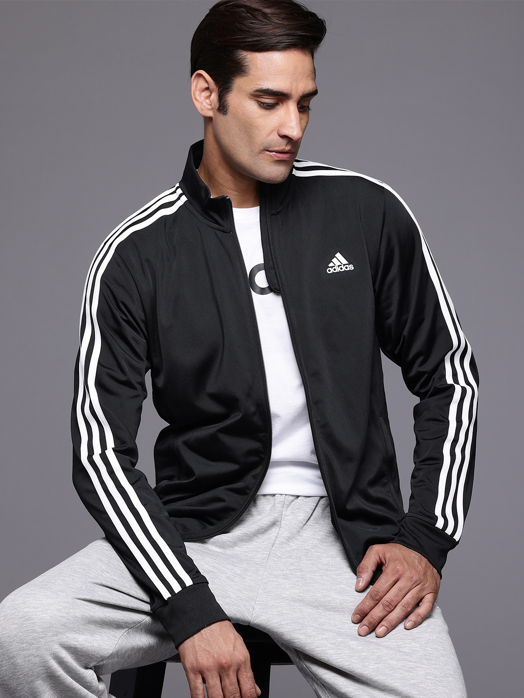 

ADIDAS 3-Striped TT TRIC Outdoor Jacket, Black