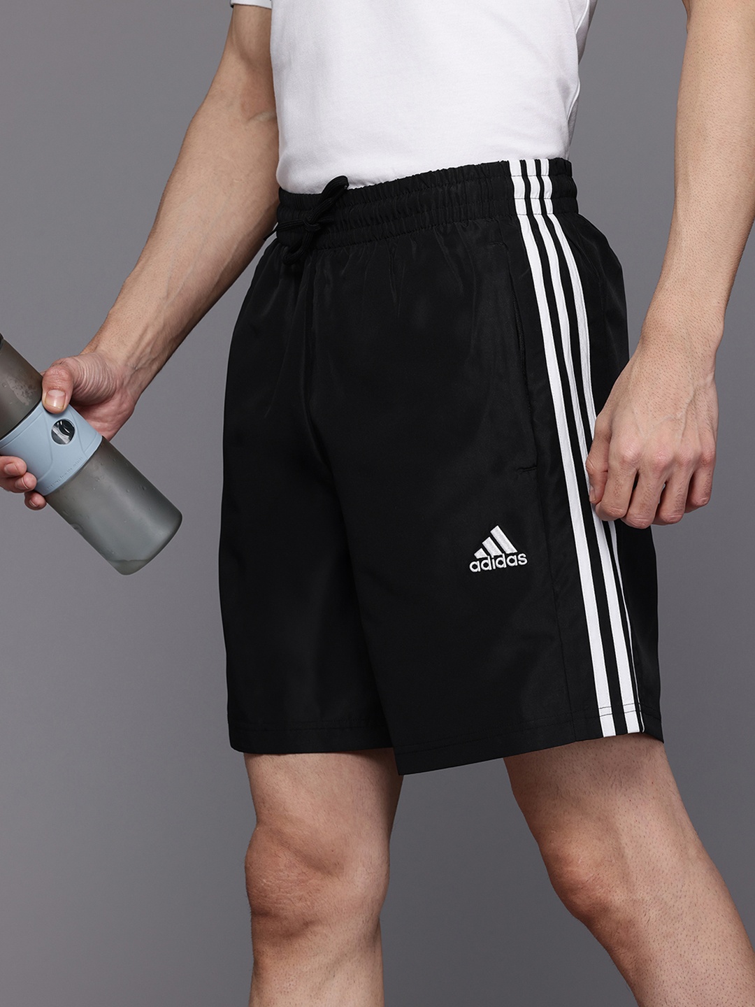 

ADIDAS Men 3-Striped Chelsea Brand-Logo Print Outdoor Shorts, Black