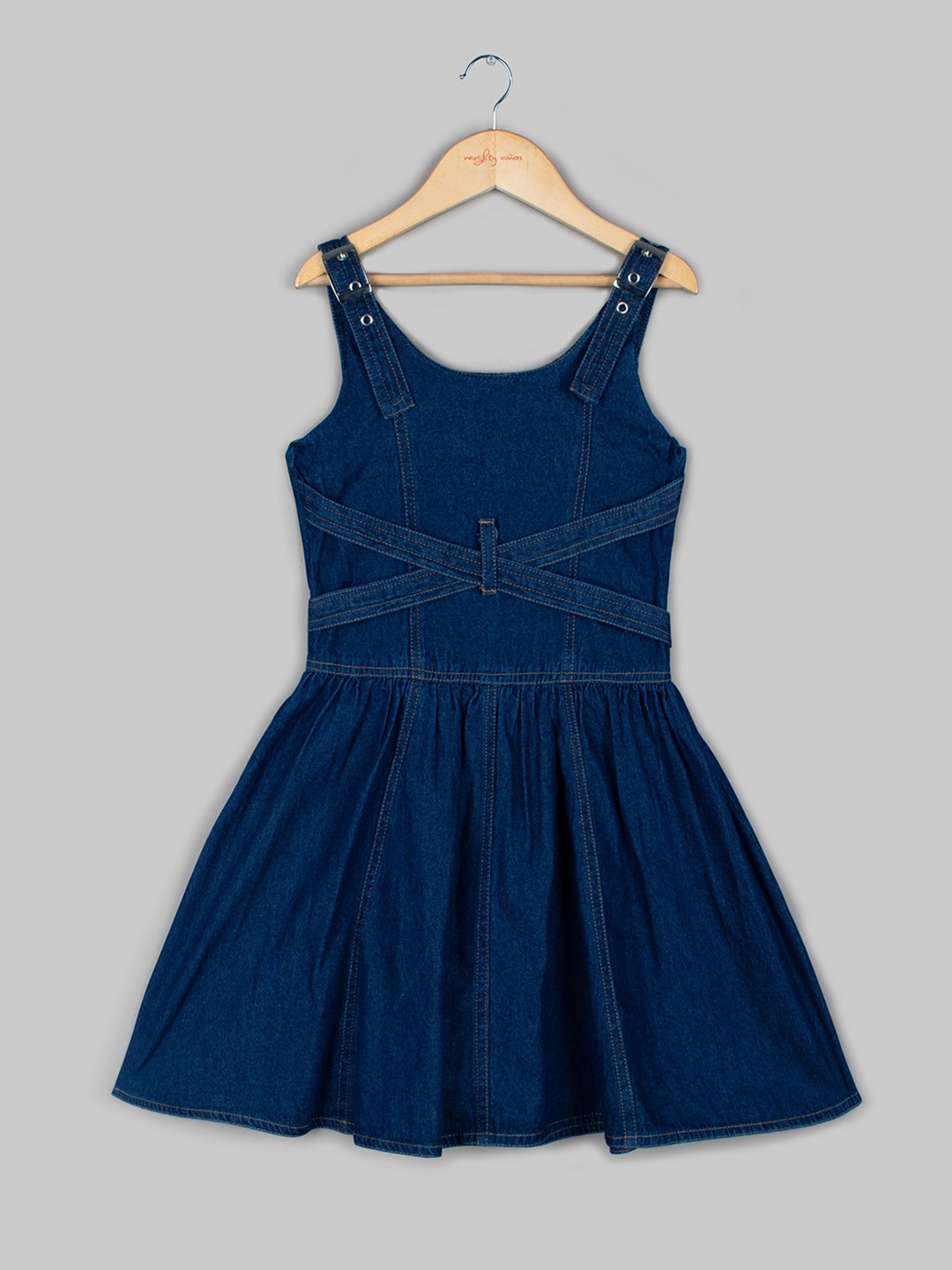 

Naughty Ninos Girls Fit & Flare Dress, Navy blue