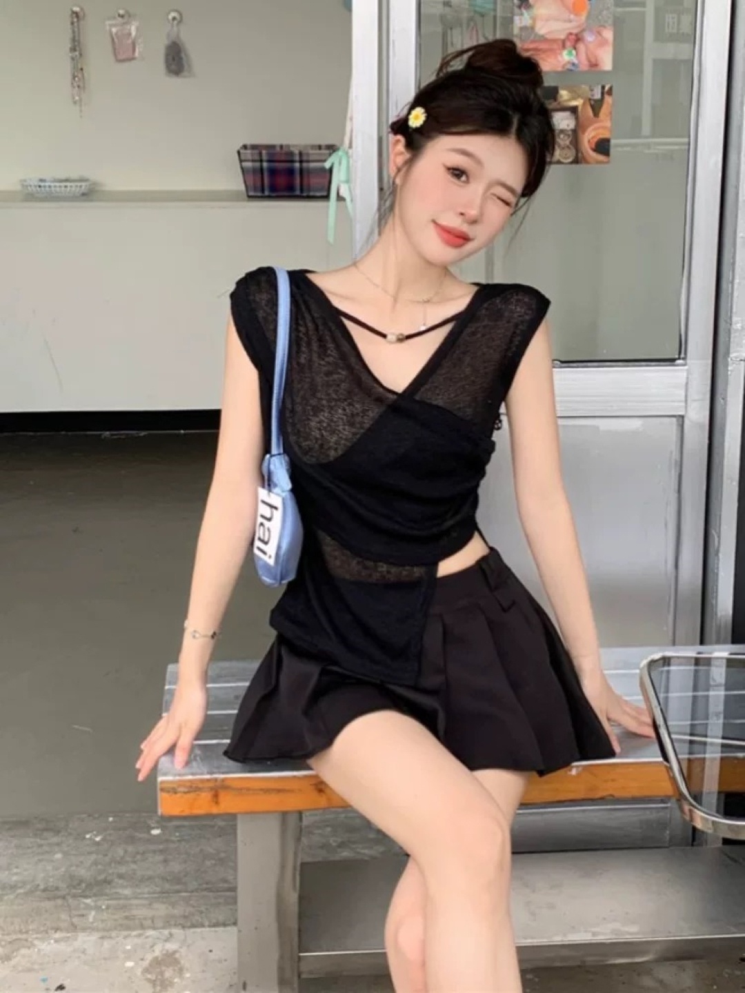 

StyleCast Women Solid Top, Black