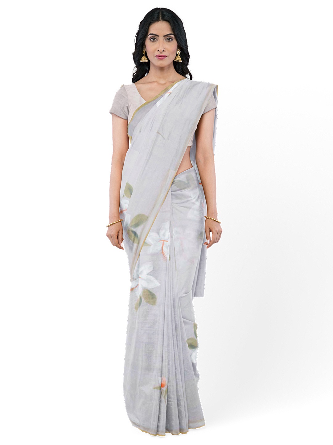

Avishya Zari Pure Cotton Saree, Khaki